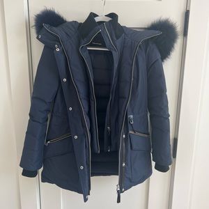 Mackage XS blue & black trim jacket